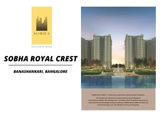 Sobha Royal Crest Banashankari Bangalore