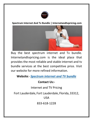 Spectrum Internet And Tv Bundle | Internetandtvpricing.com