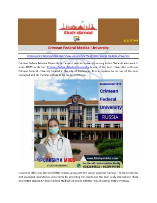 Crimean Federal Medical University