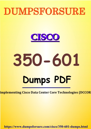 30% Discount - 350-601 Dumps PDF - Dumpsforsure