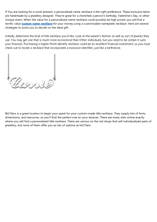 From Around the Web: 20 Fabulous Infographics About custom name necklace