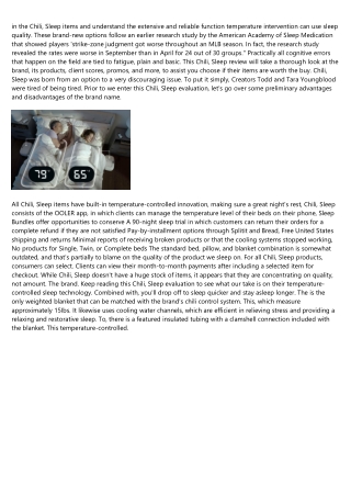 Chilisleep Cube Sleep System - Me And We Zones ...