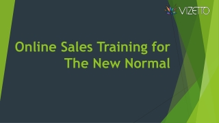 Online Sales Training for The New Normal
