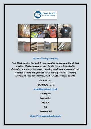 dry ice cleaning company