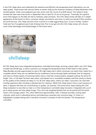 Chilisleep™ Announces Sleep Tech Collaboration With ...