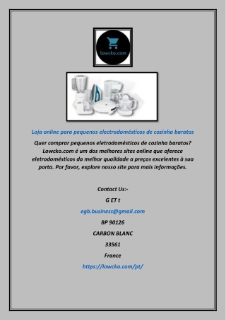 Loja online para pequenos electrodomésticos de cozinha baratos