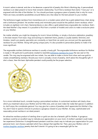 10 No-Fuss Ways to Figuring Out Your mothers birthstone necklace