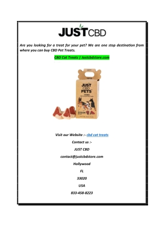 CBD Cat Treats  Justcbdstore.com