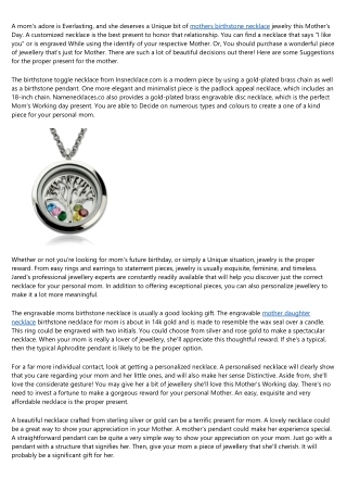 5 Killer Quora Answers on mothers day necklace with names