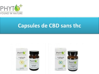 Capsules de CBD sans thc