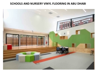 SCHOOLS AND NURSERY VINYL FLOORING IN ABU DHABI