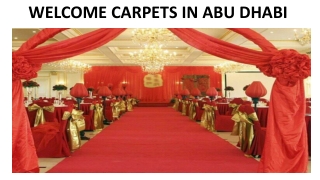 WELCOME CARPETS IN ABU DHABI