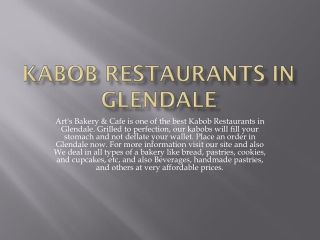 Kabob Restaurants in Glendale