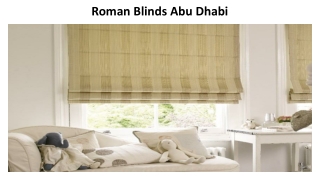 Roman Blinds Abu Dhabi