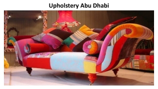 Upholstery Abu Dhabi