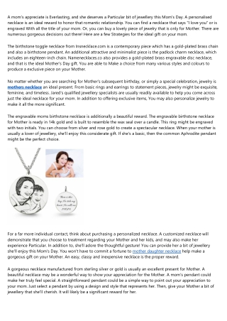 12 Reasons You Shouldn't Invest in mothers day necklace with names