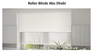 Roller Blinds Abu Dhabi