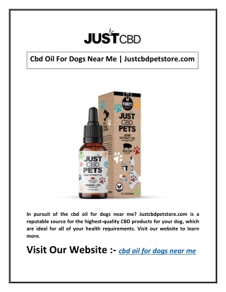 Cbd Oil For Dogs Near Me | Justcbdpetstore.com