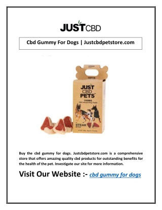 Cbd Gummy For Dogs | Justcbdpetstore.com