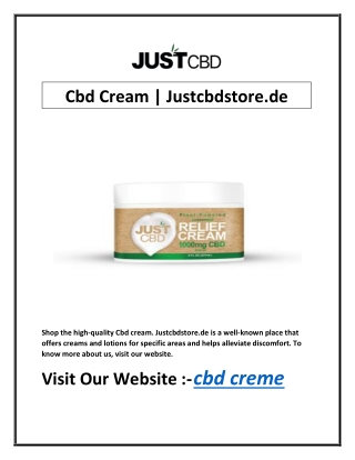 Cbd Cream | Justcbdstore.de