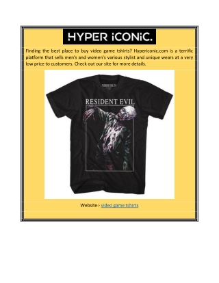 Video Game Tshirts | Hypericonic.com