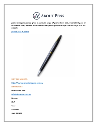 printed pens australia  promotionalpens.com.au