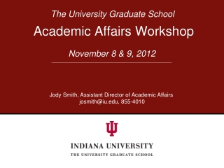 Academic Affairs Workshop