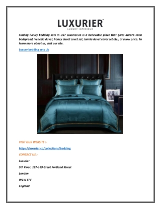 Luxury Bedding Sets Uk  Luxurier.co