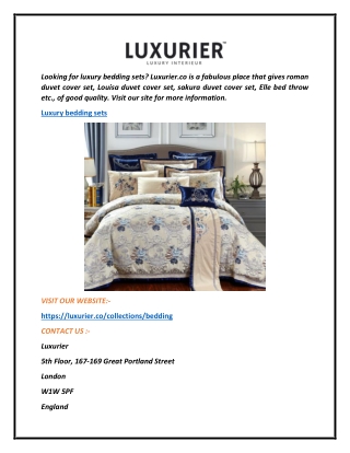 Luxury Bedding Sets  Luxurier.co