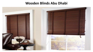 Wooden Blinds Abu Dhabi