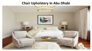 Chair Upholstery In Abu Dhabi