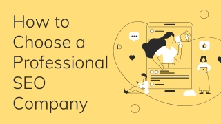 How to Choose a Professional SEO Company