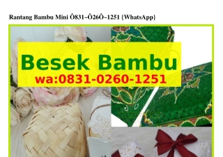 Rantang Bambu Mini Ô8౩l_ÔᒿᏮÔ_lᒿ5l{WA}