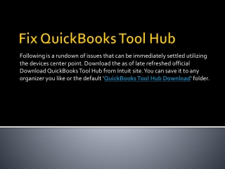 Download QuickBooks Tool Hub 2021