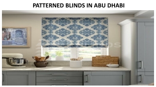 PATTERNED BLINDS IN ABU DHABI
