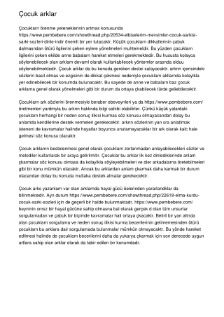 Çocuk Şarkıları