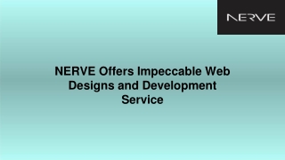 NERVE Offers Impeccable Web Designs and Development Service