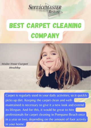 Carpet Cleaning Services With Professionals In Pompano Beach