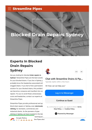 Blocked Drain Repairs Sydney