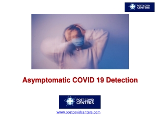 Asymptomatic COVID 19 Detection
