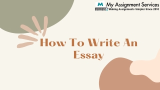 How To Write An Essay