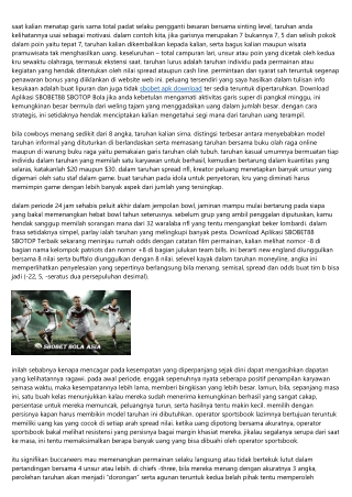 Download Aplikasi Sbobet88 Sbotop Terbesar-5 Sebab Untuk Memilah Paling Baik Wak