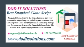 Readymade Snapdeal Clone System - DOD IT SOLUTIONS