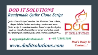 Readymade Quikr Clone System - DOD IT SOLUTIONS