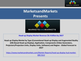 Head-up Display Market Revenue $6.4 billion by 2027
