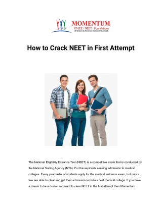 How to Crack NEET in First Attempt