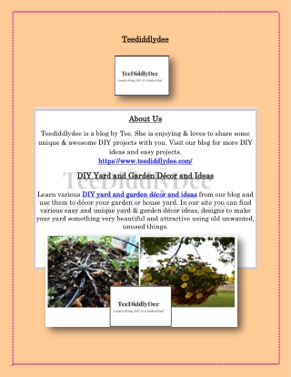 DIY Yard and Garden Decor