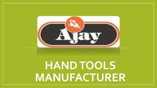 Hand Tools Manufacturer