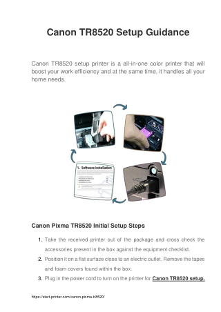 How To Setup Canon Pixma TR8520 Printer - Complete Guide