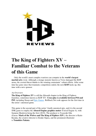 The King of Fighters XV – Familiar Combat to the Veterans of this Game